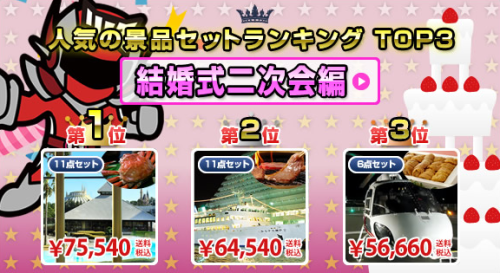 結婚式の二次会景品